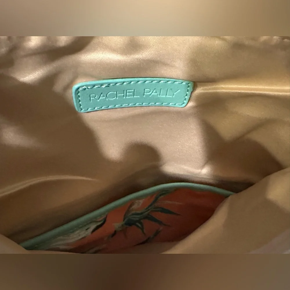 Rachel Pally Anthropologie Bird of Paradise Pink‎ Turquoise Reversible Clutch